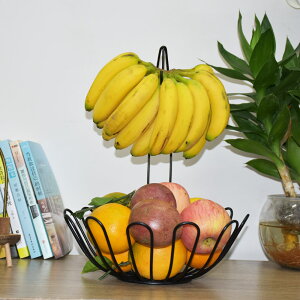 歐式簡約時尚創意香蕉掛鉤籃客廳茶幾水果盤干果零食盆掛架收納盤