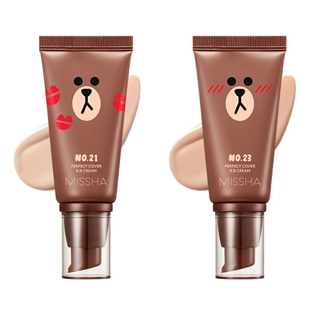 韓國 MISSHA x LINE 聯名款完美遮瑕BB霜 50ml BB霜 底妝 粉底 遮瑕 熊大【B063479】