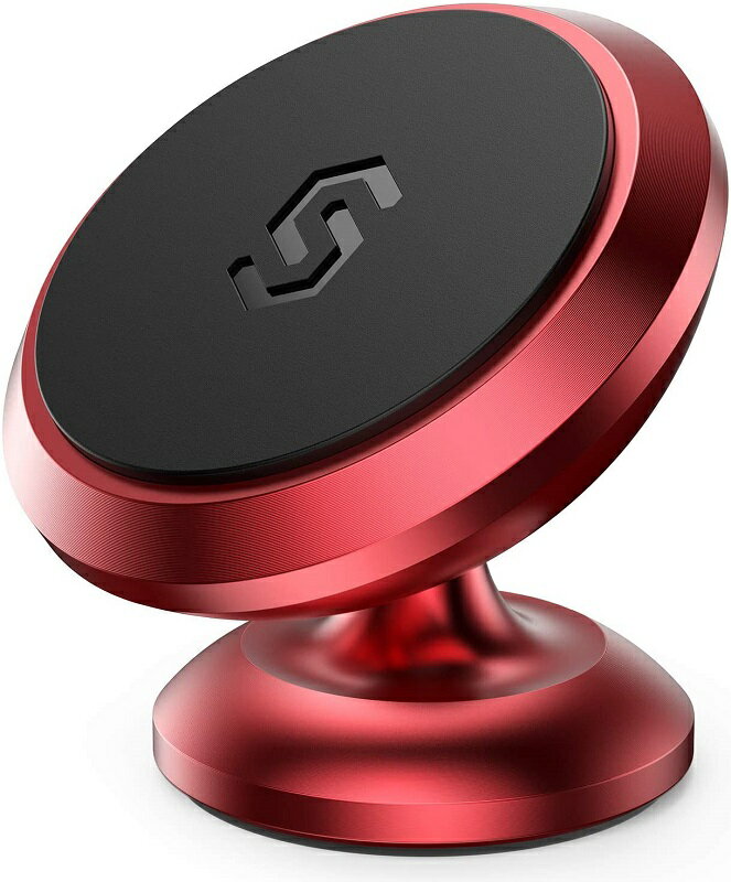 【日本代購】Syncwire 車用手機支架超強磁力 360度旋轉 膠粘式吸盤安裝 SW-MPH536 紅色