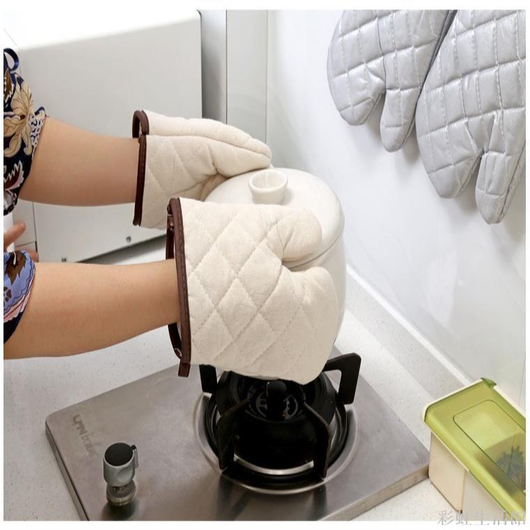 超值加厚純棉微波爐手套防滑防燙耐高溫隔熱手套烤箱烘焙防燙手套