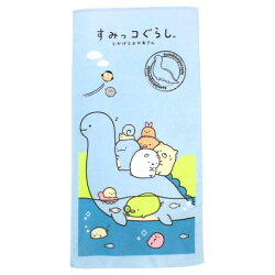 日貨 角落生物 直式 恐龍藍色毛巾 毛巾 浴巾 運動巾 海灘巾 角落小夥伴 San-x 正版 授權 J00015353