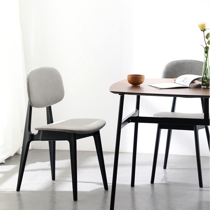 餐椅現代簡約家用北歐餐廳軟包椅子靠背凳子休閒創意網紅ins輕奢
