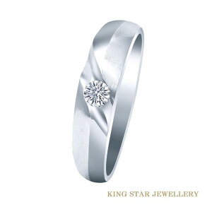 【King Star】簡約12分鑽石18K金戒指(中性配戴款可當尾戒用)｜指定卡滿5千回饋10%