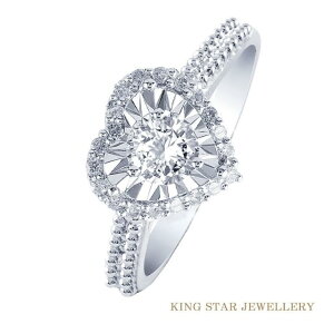 【King Star】傾心30分鑽石18K金戒(整體二克拉視覺效果)｜指定卡滿5千回饋10%