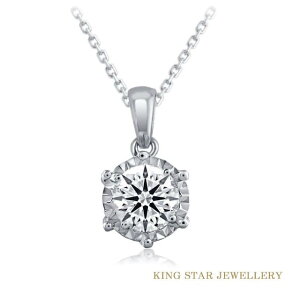 【King Star】GIA永恆30分鑽石14K金項鍊(一克拉的視覺效果)｜指定卡滿5千回饋10%