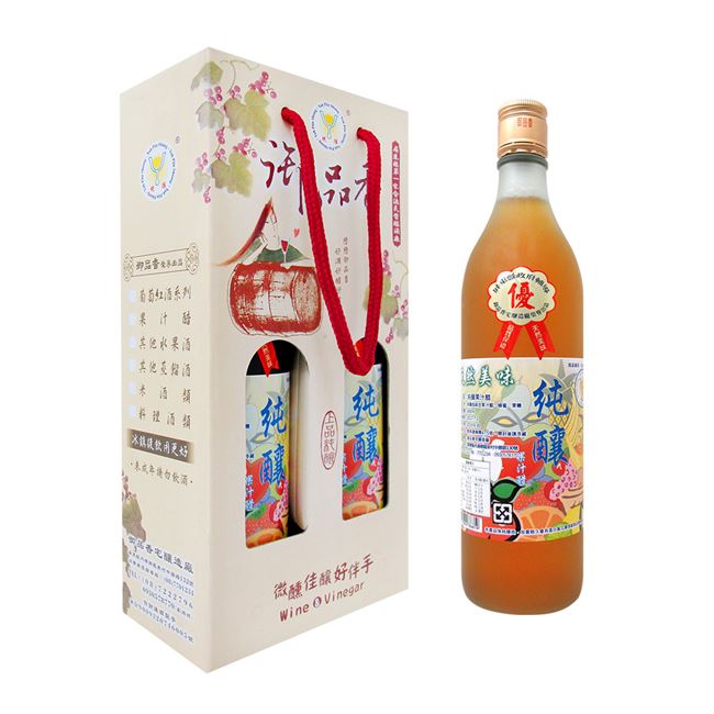 《好客-御品香》純釀果汁醋(600ml/瓶，2瓶/盒)(免運商品)_A049001