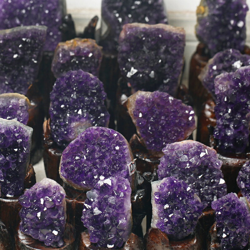 三緣證寶紫晶簇紫晶洞塊紫水晶原礦標消磁水晶石水晶族原石擺件