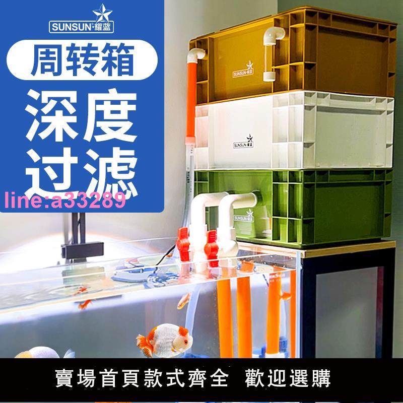 {可開發票}森森周轉箱過濾箱魚缸魚池過濾器水循環系統整套上濾滴流盒過濾盒