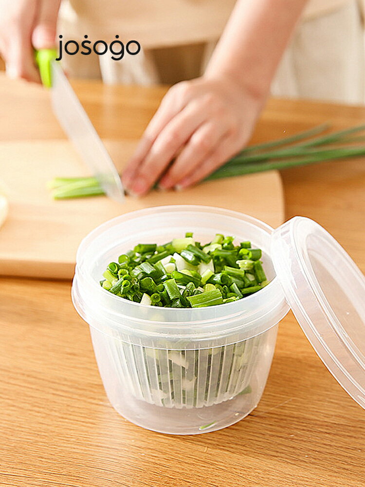 圓形保鮮盒冰箱調料食物蔥花蔬菜可加熱大容量廚房家用密封收納盒