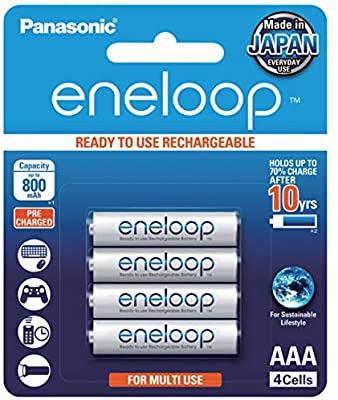 日本製 Panasonic eneloop 充2100次 4號AAA低自放電充電電池,密封4入裝,送電池盒 0
