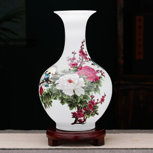 景德鎮陶瓷器小花瓶擺件插花新中式家居客廳酒柜裝飾品工藝博古架