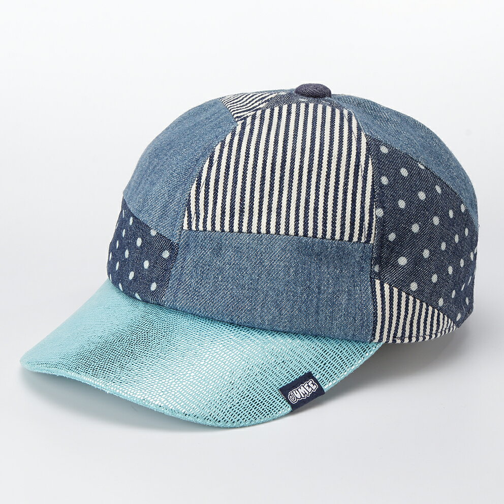 JUMEE -DENIM-CAP 帥氣球帽 多材質混搭 帽簷亮面皮質款