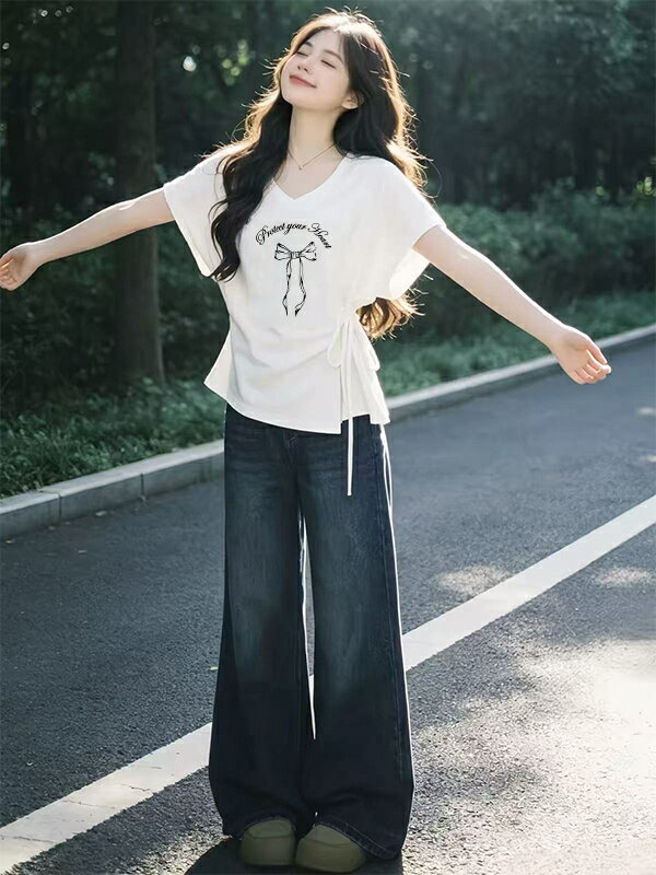 獨特漂亮設計感上衣女2026新款夏季褶皺層次搭巨好看顯瘦短袖t恤