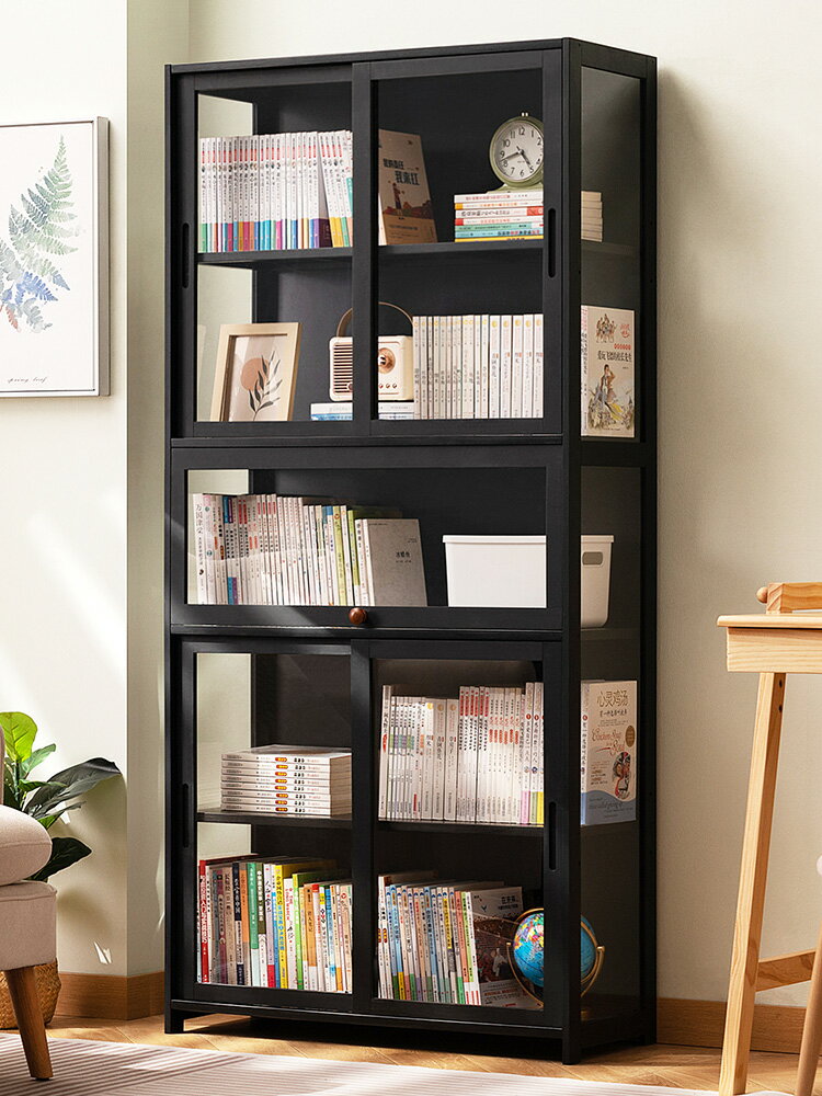 【免運】 書架置物架落地書柜子家用兒童多層辦公室靠墻邊客廳實木收納簡易