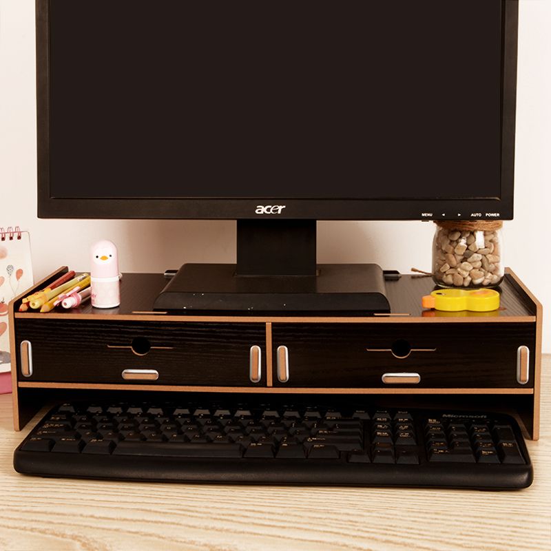 顯示器增高支架 電腦置物架辦公室宿舍桌面收納墊高護頸層板架子-快速出貨