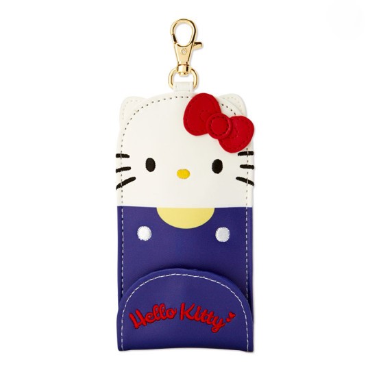 【震撼精品百貨】Hello Kitty 凱蒂貓~日本SANRIO三麗鷗 KITTY皮質伸縮鑰匙包-藍*14383