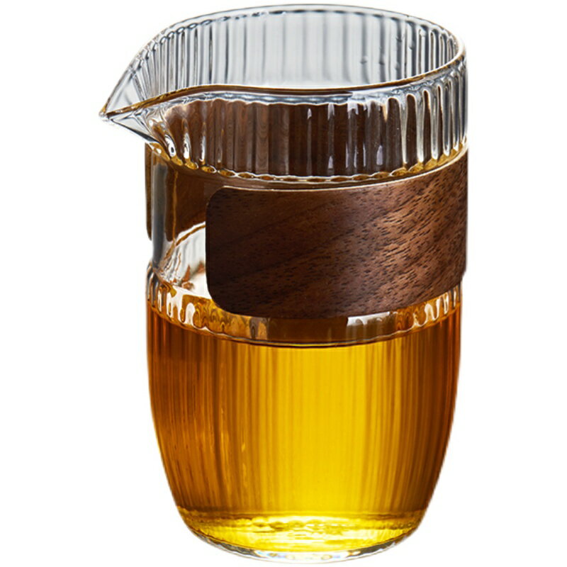 玻璃條紋公道杯茶濾一體防燙公杯功夫茶具日式大號分茶器具大容量 4