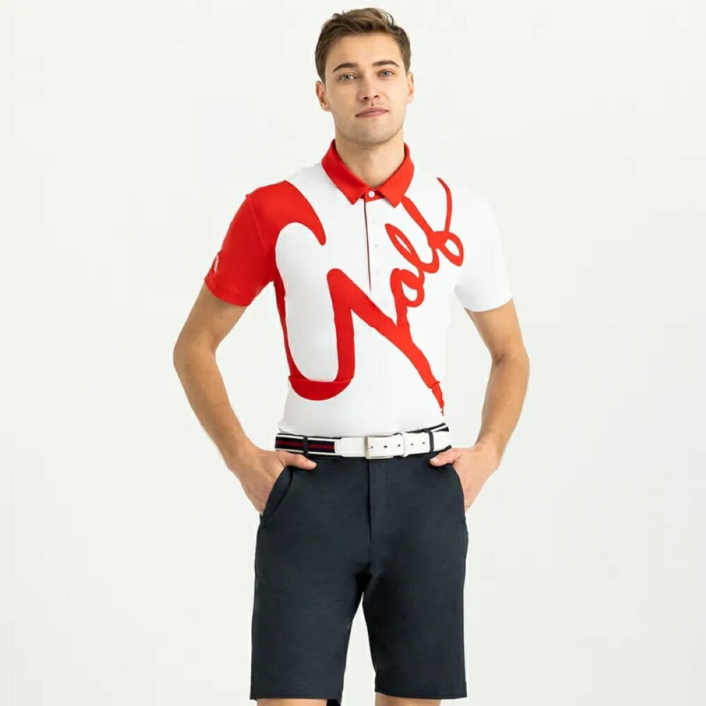 【SUPER GOLF】PGA TOUR-動機能質感配色POLO衫(男)-火星紅 [APP下單享4%點數]