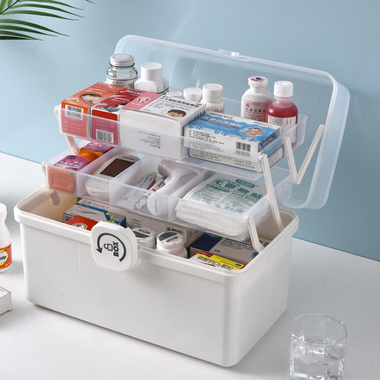 藥箱家庭裝家用大容量多層醫藥箱全套應急醫護醫療收納藥品小藥盒 交換禮物