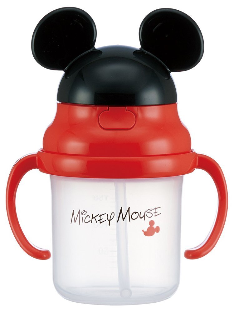 米奇Mickey 造型吸管練習杯230ml，餐具組/嬰幼兒學習杯/小人吸管杯/吸管杯，X射線【C262456】