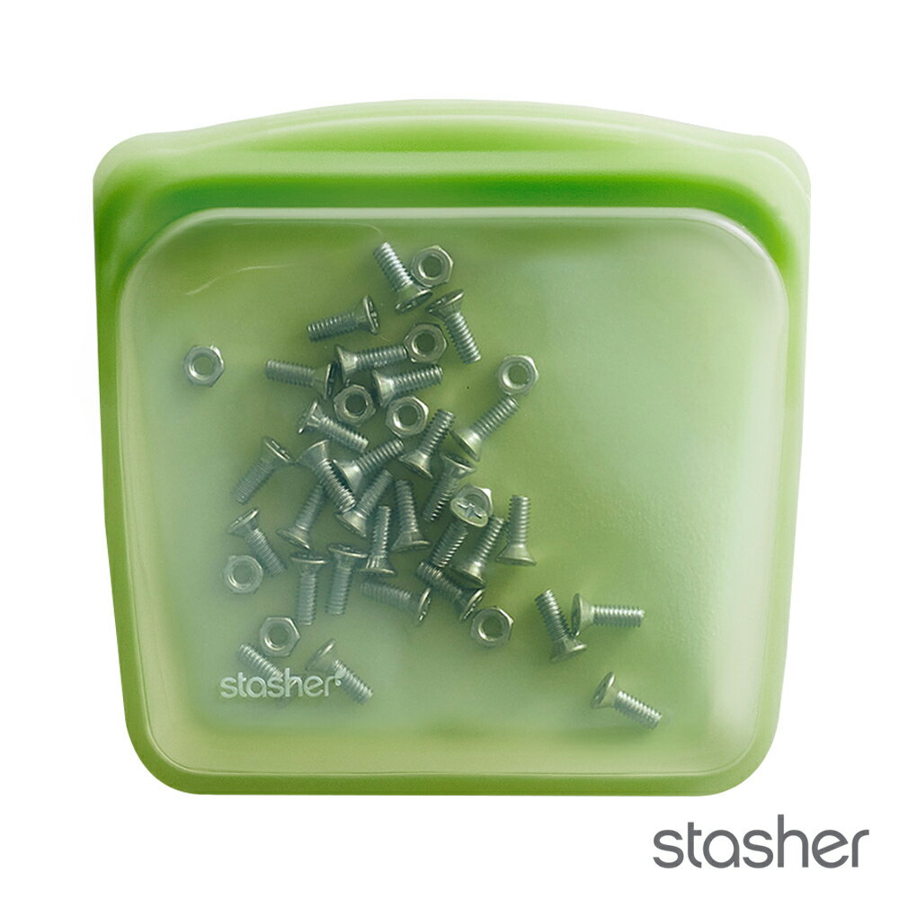 美國Stasher 白金矽膠密封袋-方形綠 ST0102004A