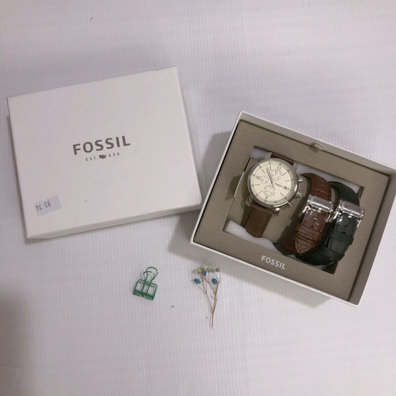 美國代購 臺灣現貨 Fossil 男錶 禮盒組【送禮精選★APP下單點數4倍送】