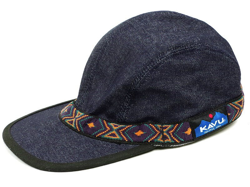 【【蘋果戶外】】KAVU 110-112 單寧藍 Strapcap 【L】美國潮牌 時尚休閒帽 尼龍遮陽帽 棒球帽 復古帽 鴨舌帽 漁夫帽 圓盤帽 拉繩帽 防曬帽