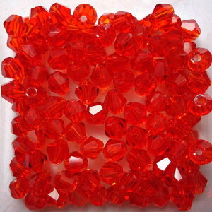 3/4/6mm 200顆水晶菱形紅色珠子 手工DIY串珠玻璃散珠編手鏈項w