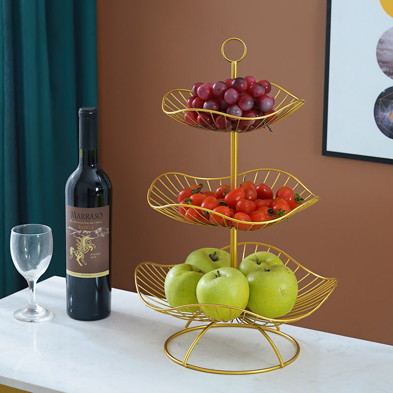 多層水果盤 三層水果盤創意現代客廳茶幾北歐風格多功能零食盆網紅多層水果籃