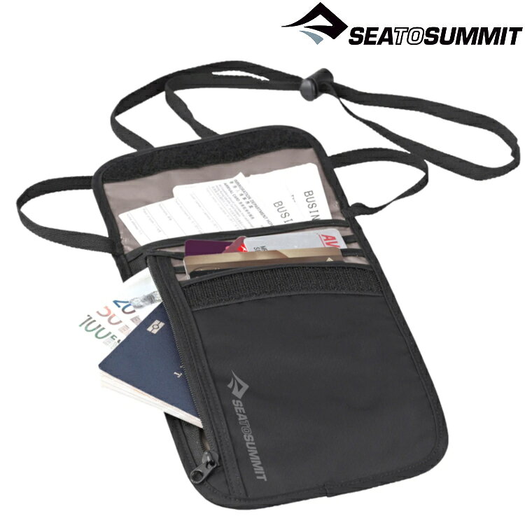 Sea to Summit 旅行用頸掛式證件袋(5袋口) STSATLNW5 BK 黑/淺灰