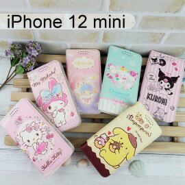 三麗鷗皮套 iPhone 12 mini (5.4吋) Hello Kitty 美樂蒂 雙子星 大耳狗 庫洛米 布丁狗 【正版】