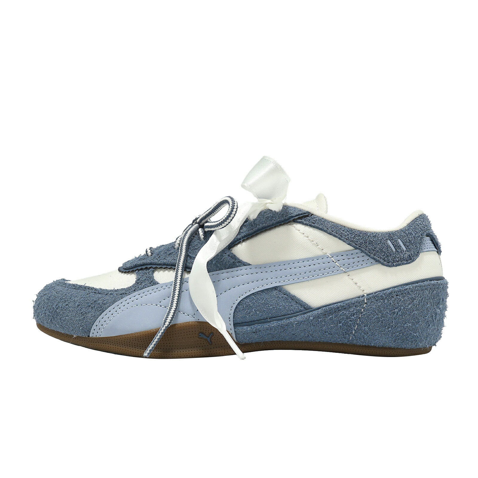 Puma 休閒鞋 Bella Mina Wns 女鞋 藍 麂皮 復古 雙鞋帶 德訓鞋 407667-01