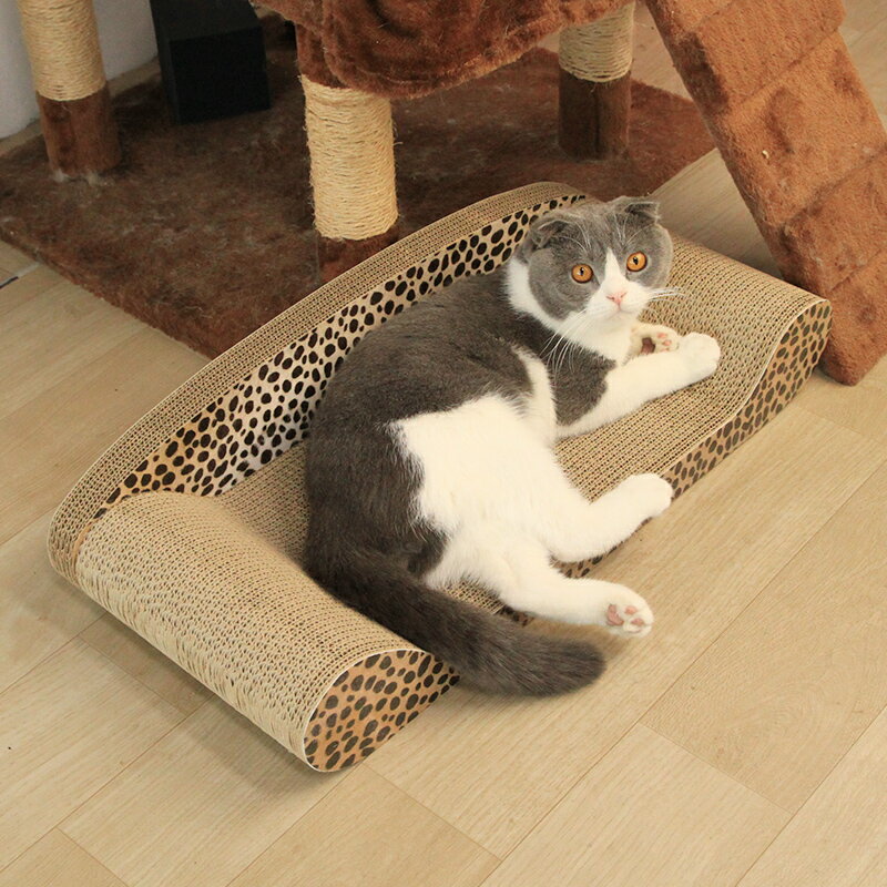 背靠式貓抓板磨爪器 耐磨瓦楞紙貓窩大號貓沙發耐磨貓咪玩具用品