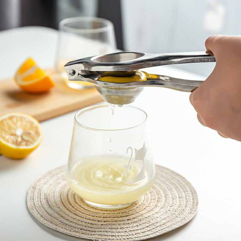 手動榨汁機檸檬夾石榴擠壓器壓汁器家用水果小型不銹鋼檸檬汁神器