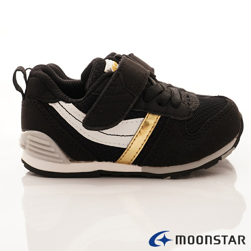 日本月星Moonstar機能童鞋HI系列寬楦頂級學步鞋款2121S66黑(中小童段) 3