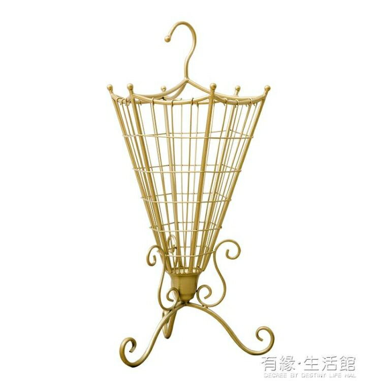 北歐鐵藝雨傘架酒店大堂商用掛傘架門口雨傘桶別墅雨傘收納置物架