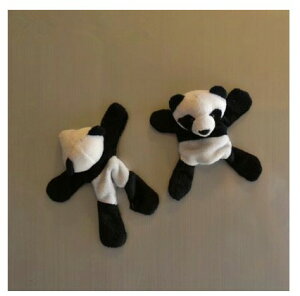 直銷質量好的熊貓毛絨冰箱貼雪白可愛創意便利貼磁性貼特色紀念品
