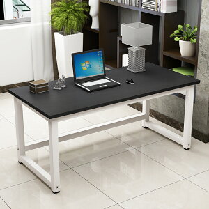 電腦桌 加固鋼木電腦桌台式桌加長雙人簡約現代家用實木電競臥室辦公書桌『XY149』