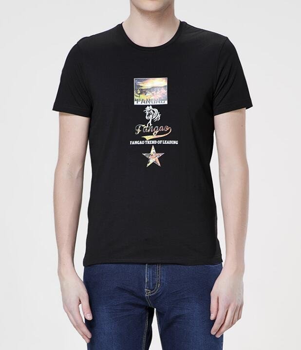 FINDSENSE MD 韓國 男 街頭 時尚 潮 風景字母印花圖案 短袖T恤 特色T恤 圖案T