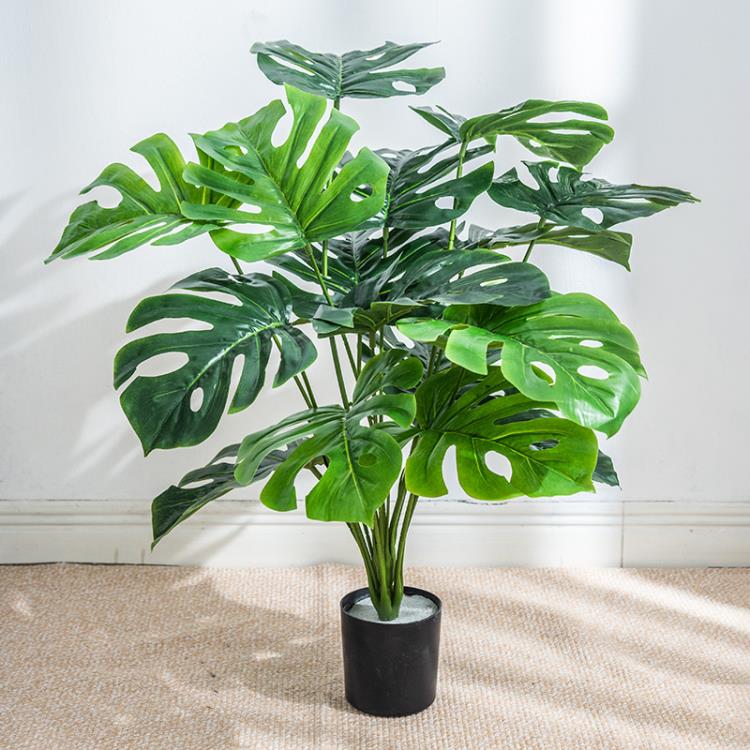 北歐客廳模擬綠植假植物龜背綠植裝飾假花辦公桌ins盆栽擺件家居