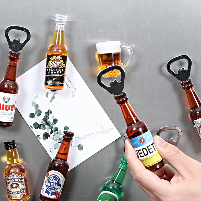 創意啤酒開瓶器冰箱貼多功能酒瓶型啤酒起子居家啟瓶器冰箱隨意貼