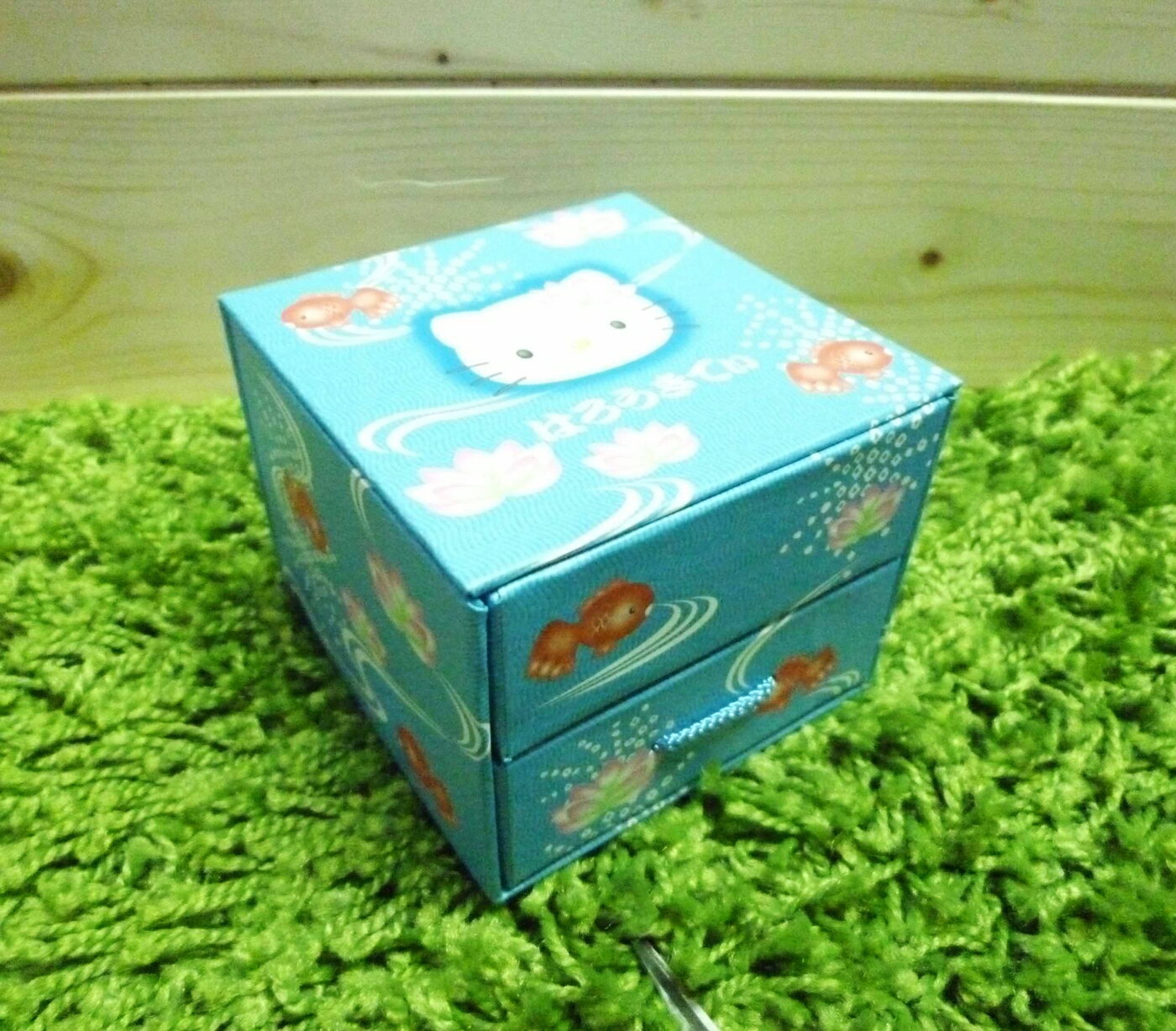 【震撼精品百貨】Hello Kitty 凱蒂貓 便條紙附整理盒-藍色【共1款】 震撼日式精品百貨
