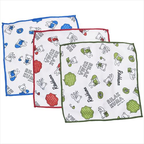 拉拉熊廚房餐巾 3入 廚房用品 抹布 懶懶熊 輕鬆熊 日貨 正版授權J00012067