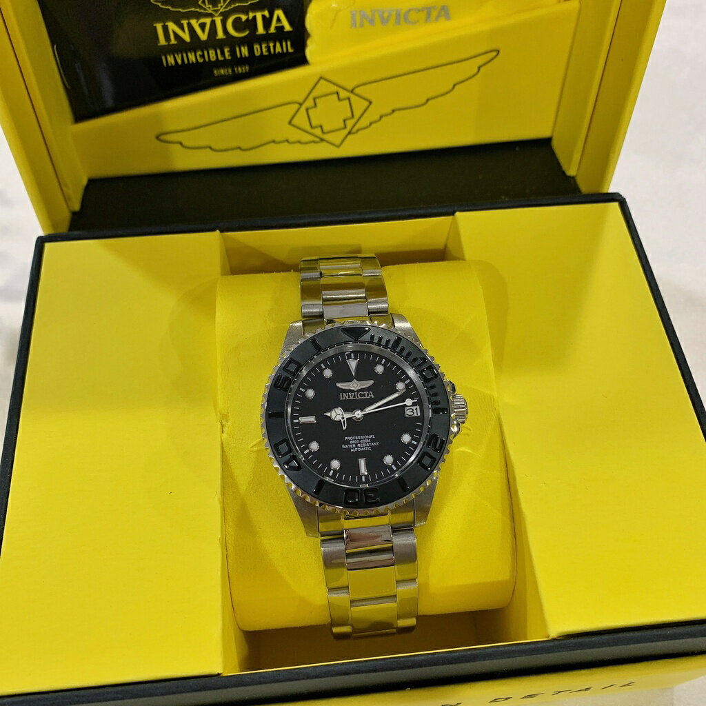 (Little bee小蜜蜂精品)INVICTA 英威塔 機械款水鬼鋼錶 男女適用錶徑