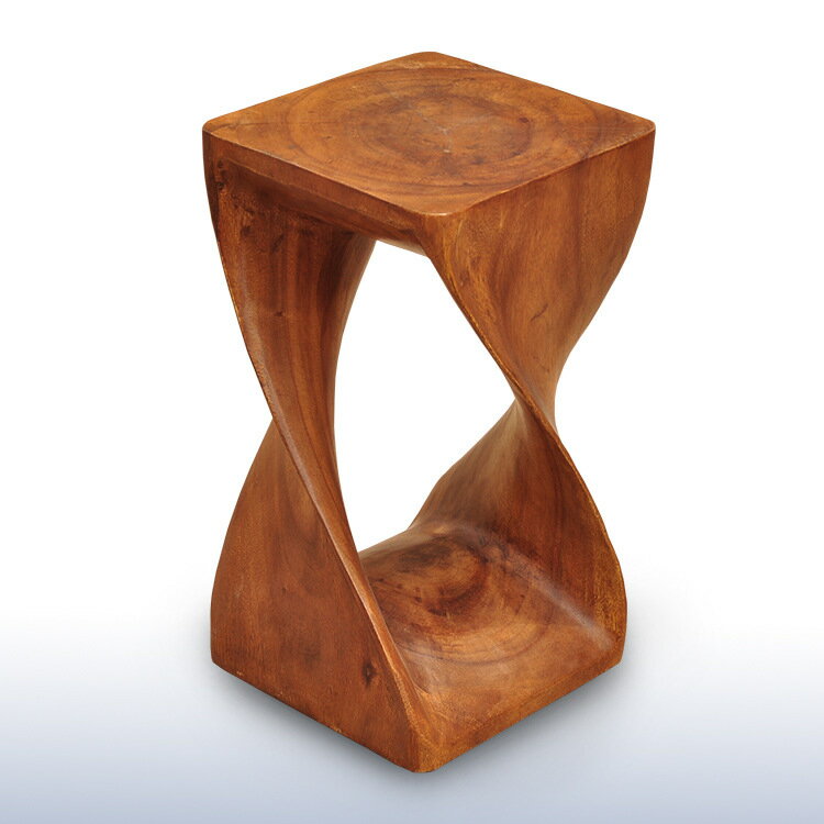 泰國工藝品 東南亞家居純手工實木整雕個性抽象立體凳 換鞋凳擺件1入