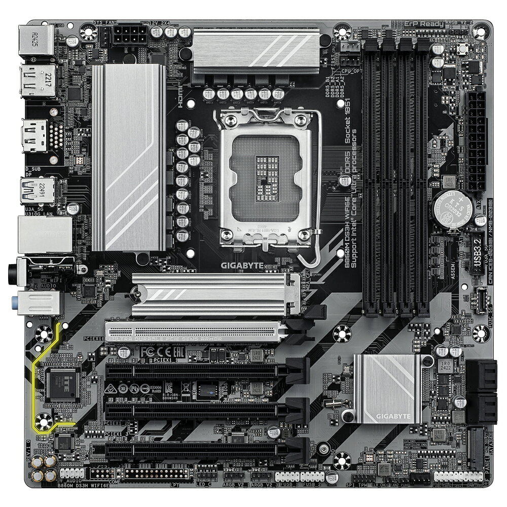 技嘉 B860M DS3H WIFI6E DDR5 1851腳位 M-ATX 主機板 1