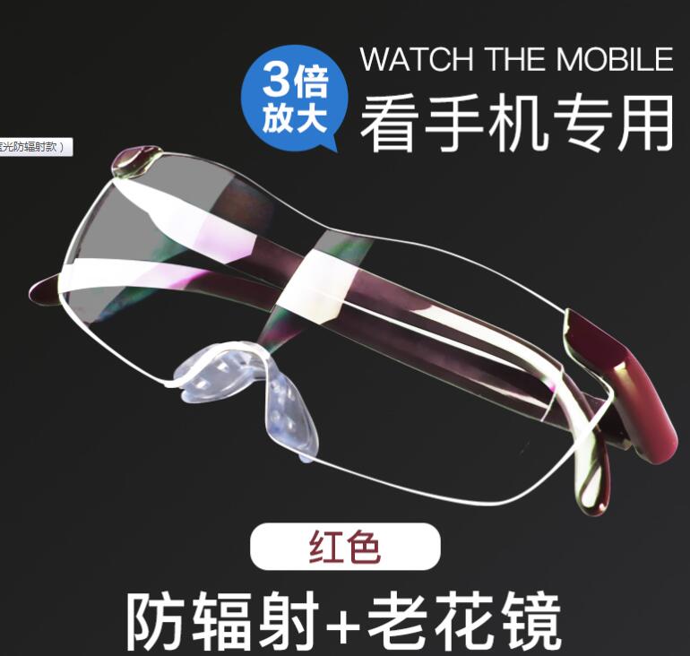德國工藝眼鏡型頭戴放大鏡高清修錶看書手機維修用3倍♠極有家♠