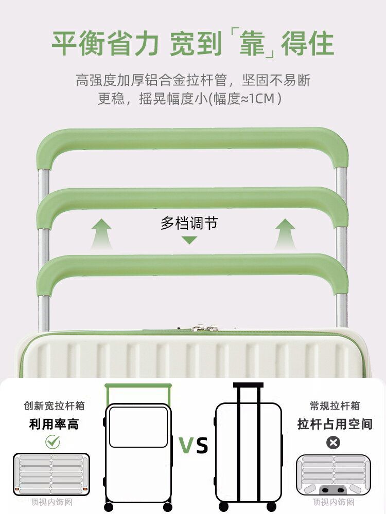 2026新款高級行李箱前置開口24寸旅行箱耐用大容量可登機拉桿箱女 2