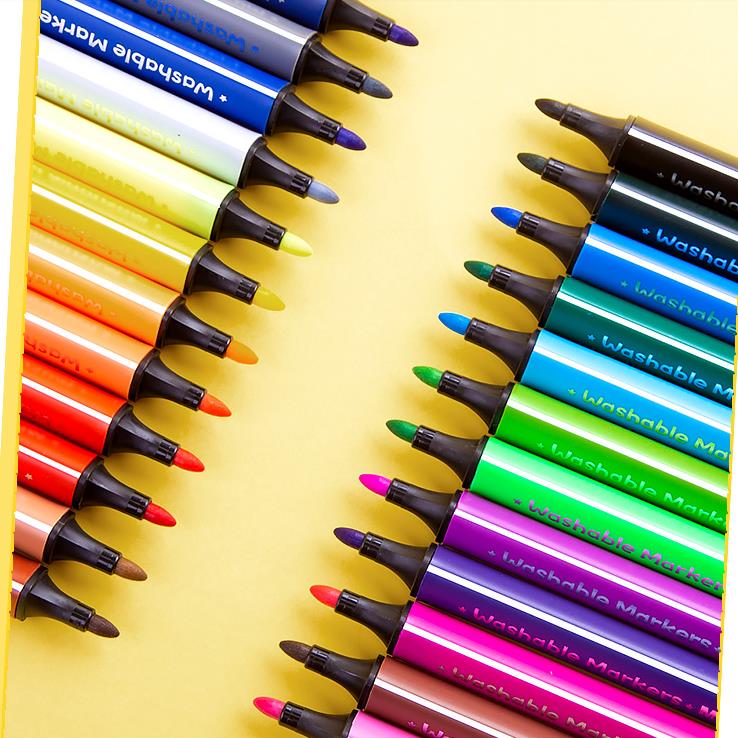 水彩筆套裝幼稚園兒童畫畫筆學生用水畫筆彩色塗鴉筆可水洗軟頭彩筆【不二雜貨】