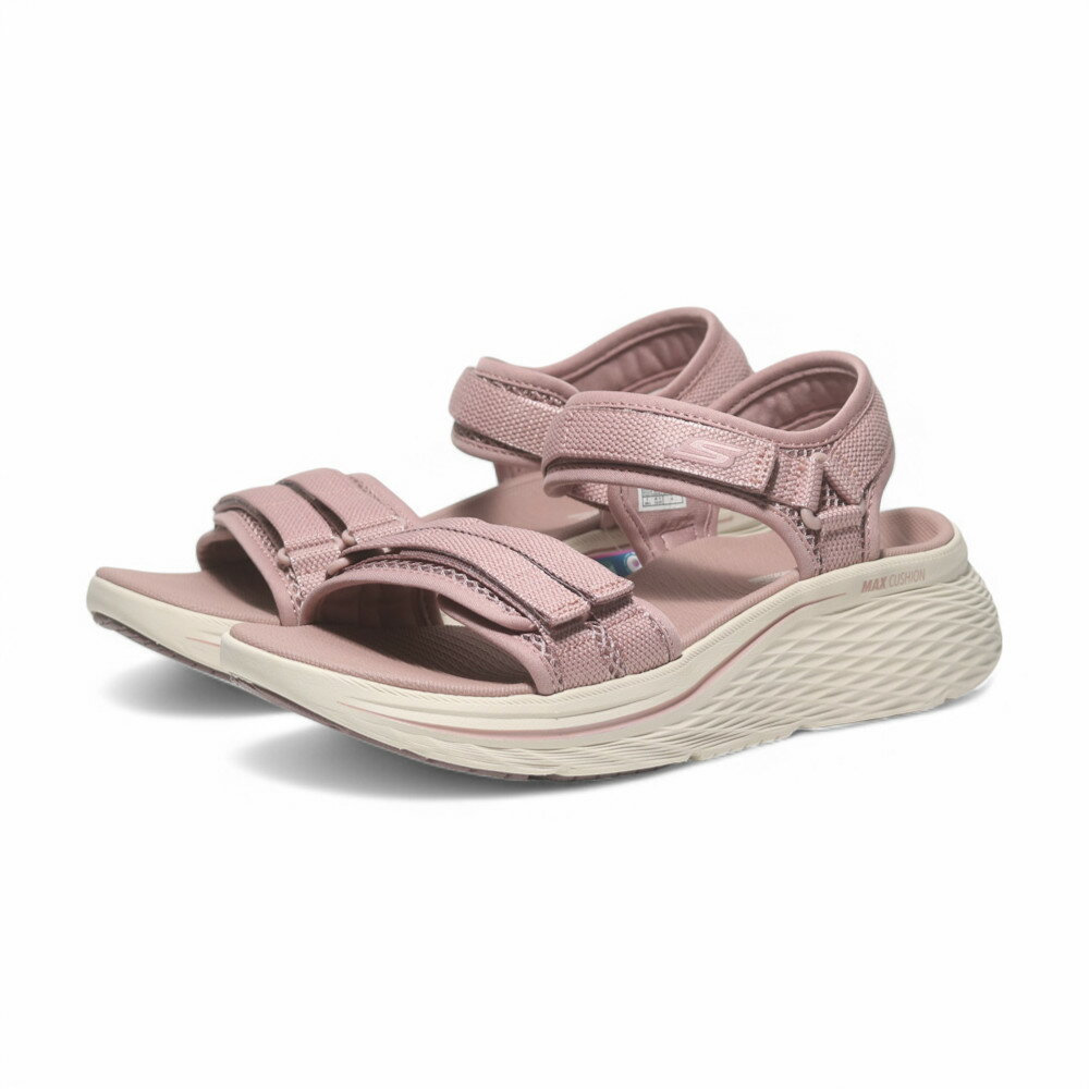 【滿千折百】SKECHERS 涼鞋 MAX CUSHIONING 粉紫 厚底 涼拖鞋 女 141617MVE